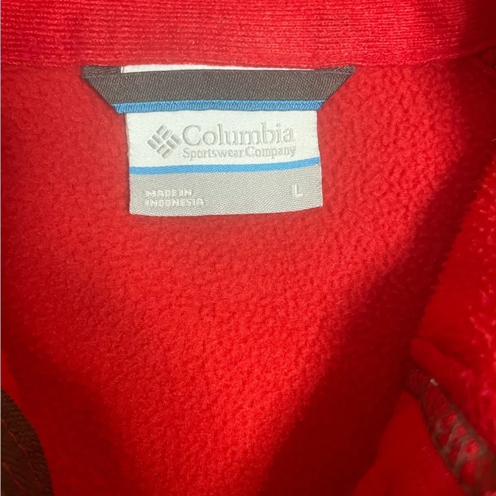 COLUMBIA Full-zip fleece Jacket red/boys youth size L/G